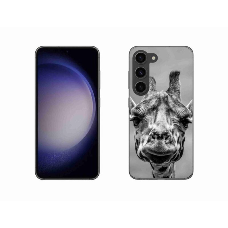 Gelový kryt mmCase na mobil Samsung Galaxy S23 5G - černobílá žirafa
