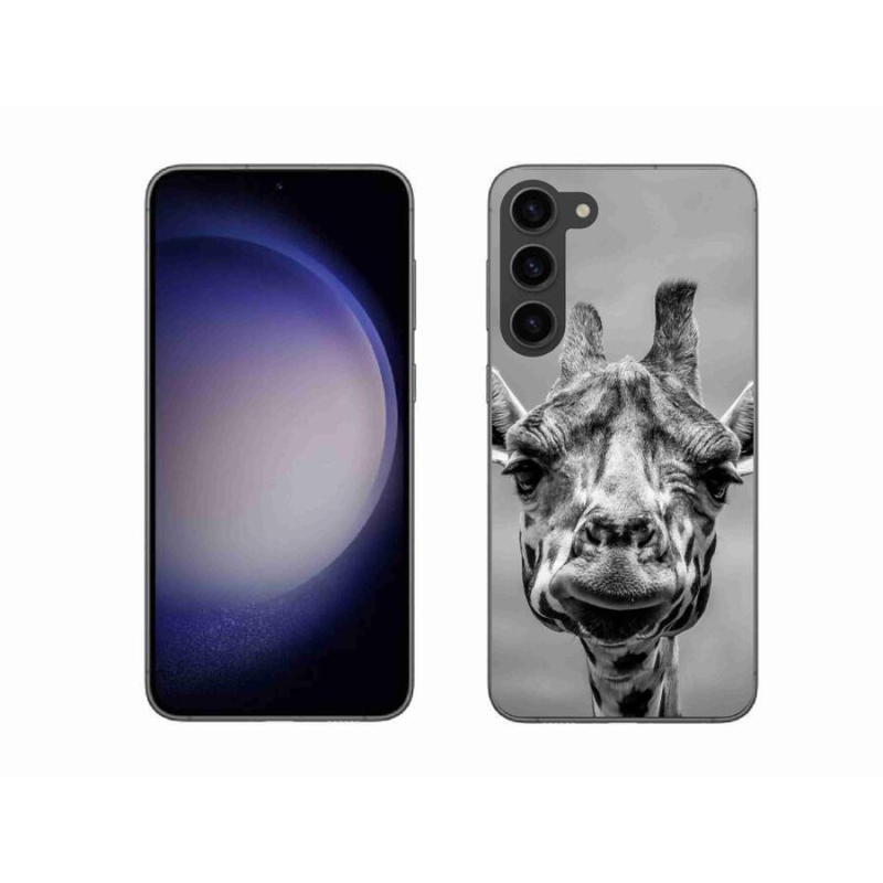 Gelový kryt mmCase na mobil Samsung Galaxy S23+ 5G - černobílá žirafa