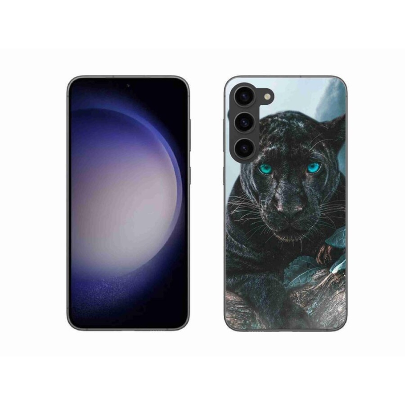 Gelový kryt mmCase na mobil Samsung Galaxy S23+ 5G - černý panter