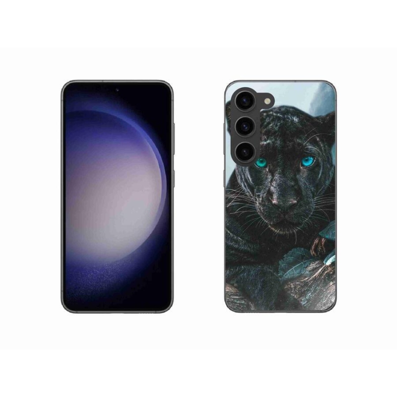 Gelový kryt mmCase na mobil Samsung Galaxy S23 5G - černý panter