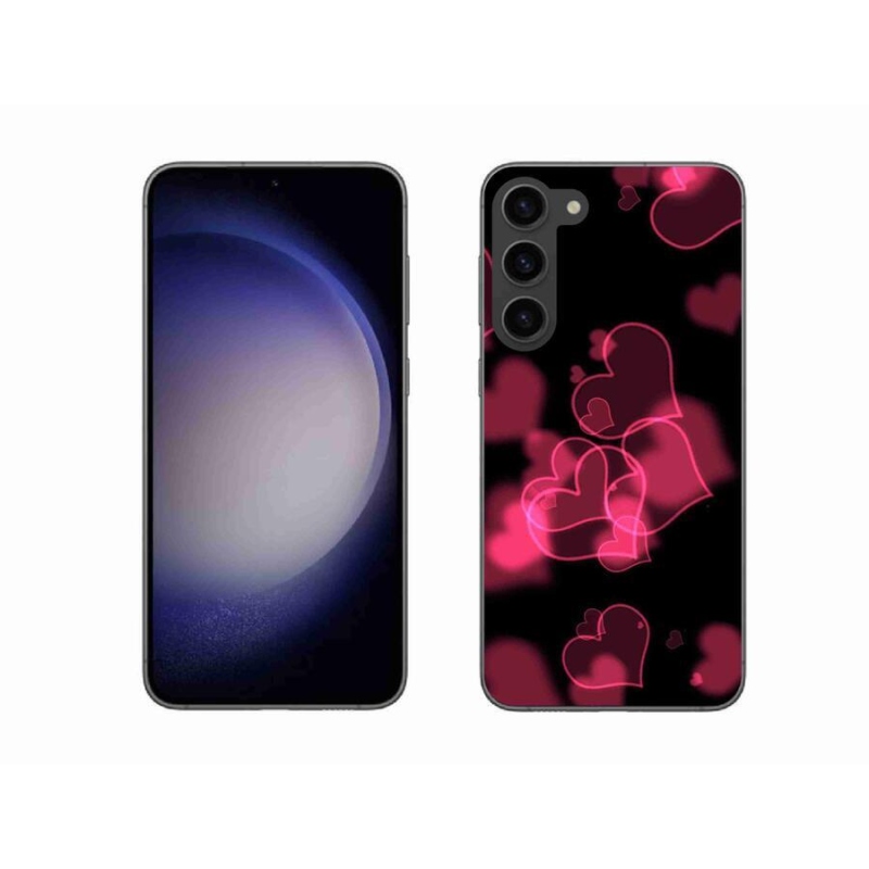 Gelový kryt mmCase na mobil Samsung Galaxy S23+ 5G - červená srdíčka