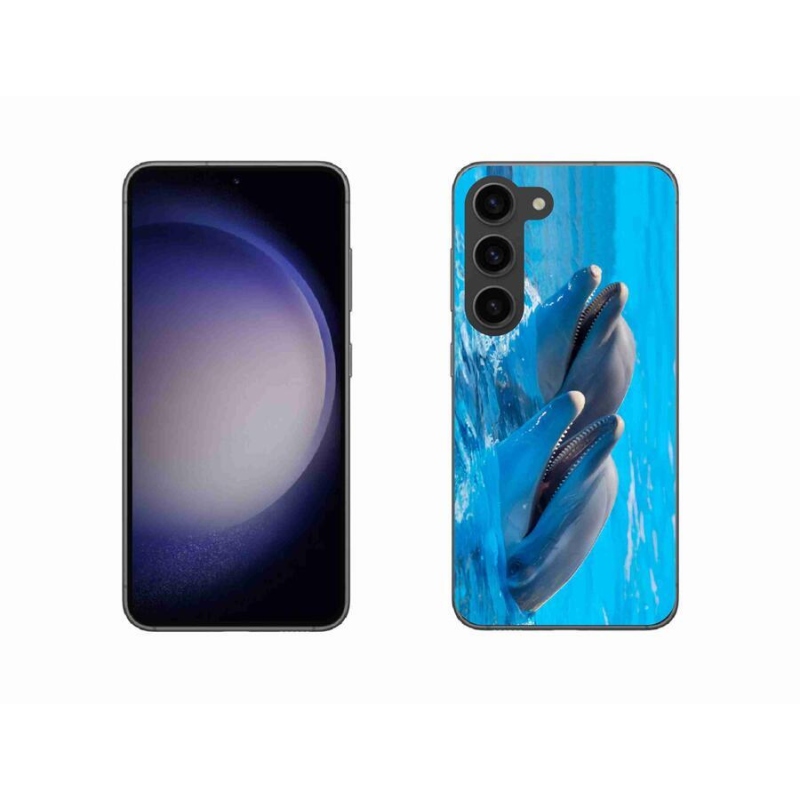 Gelový kryt mmCase na mobil Samsung Galaxy S23 5G - delfíni