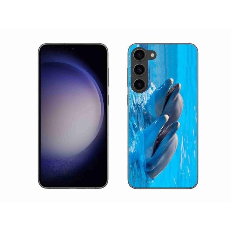 Gelový kryt mmCase na mobil Samsung Galaxy S23+ 5G - delfíni