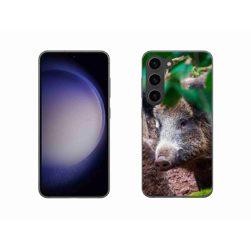 Gelový kryt mmCase na mobil Samsung Galaxy S23 5G - divoké prase