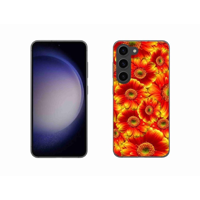 Gelový kryt mmCase na mobil Samsung Galaxy S23 5G - gerbera 1