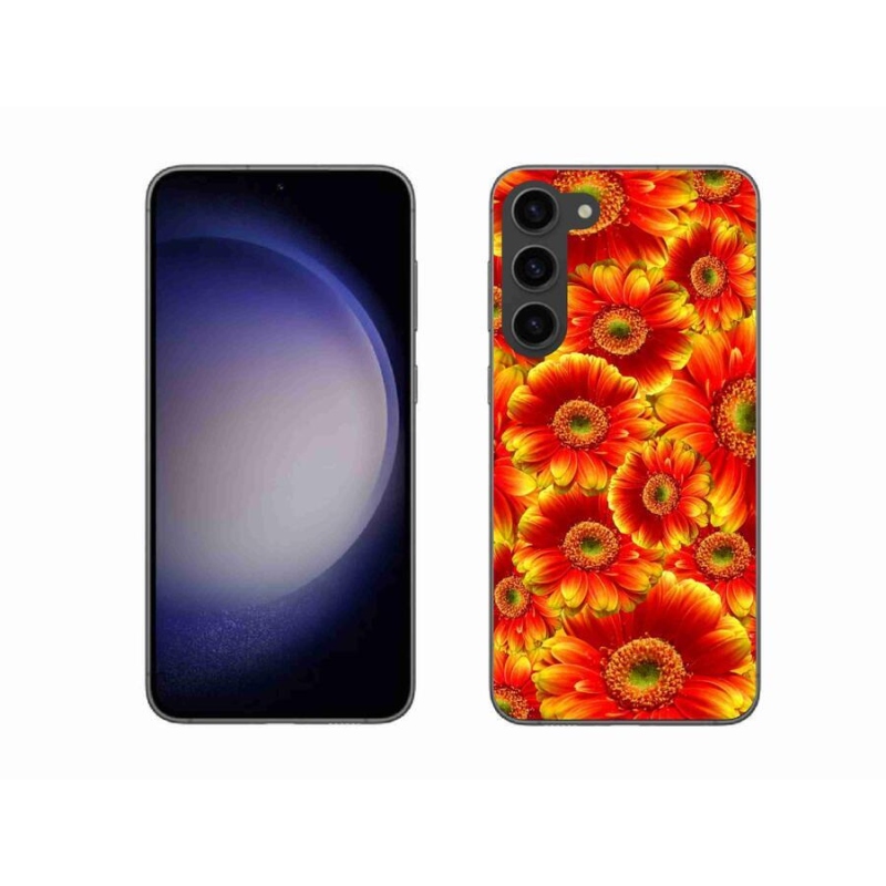 Gelový kryt mmCase na mobil Samsung Galaxy S23+ 5G - gerbera 1