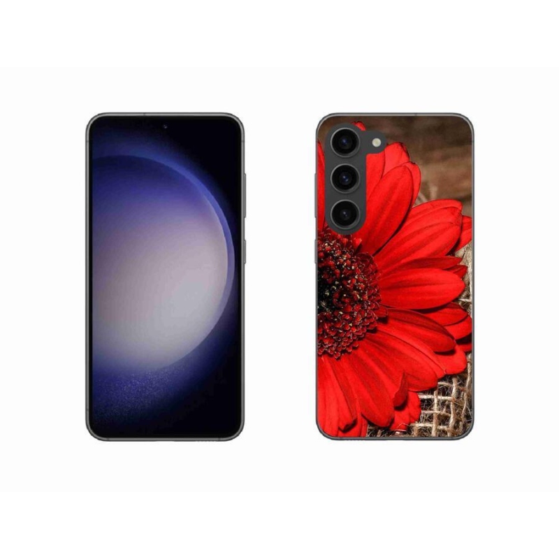 Gelový kryt mmCase na mobil Samsung Galaxy S23 5G - gerbera