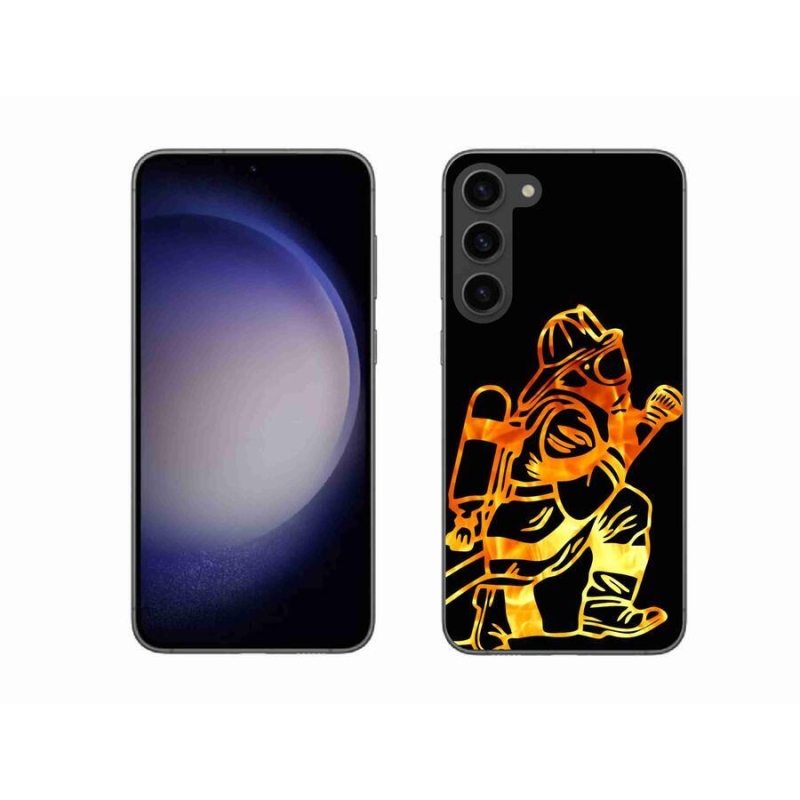 Gelový kryt mmCase na mobil Samsung Galaxy S23+ 5G - hasič 1