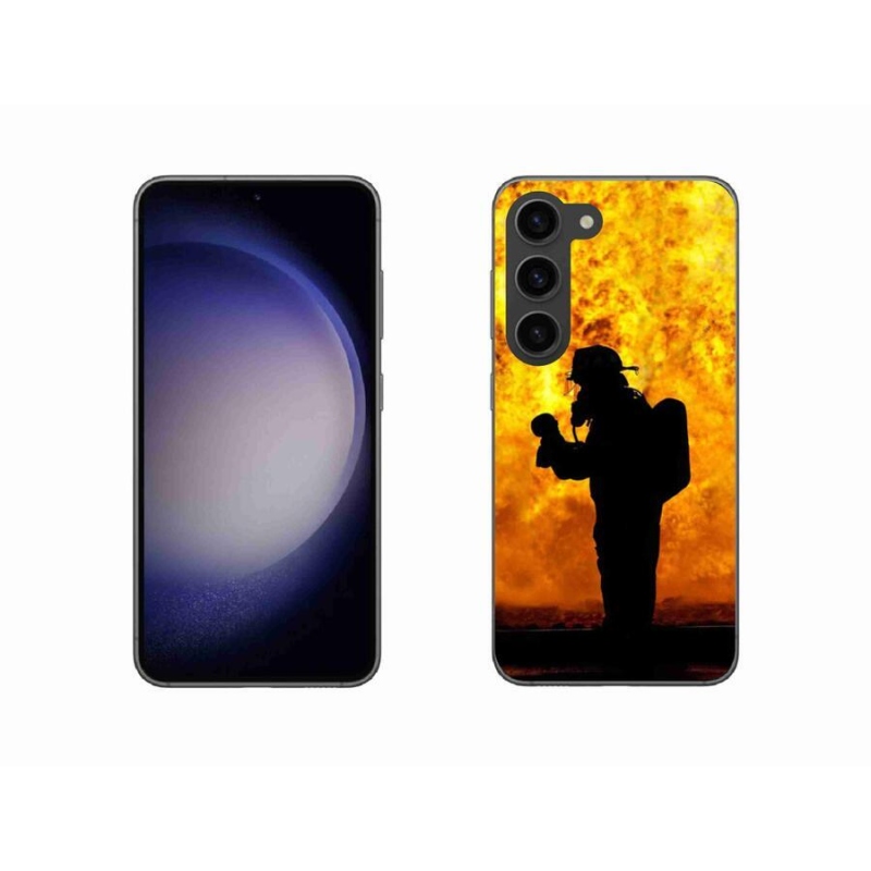 Gelový kryt mmCase na mobil Samsung Galaxy S23 5G - hasič
