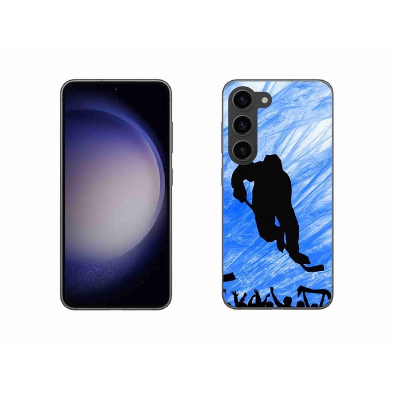 Gelový kryt mmCase na mobil Samsung Galaxy S23 5G - hokejový hráč