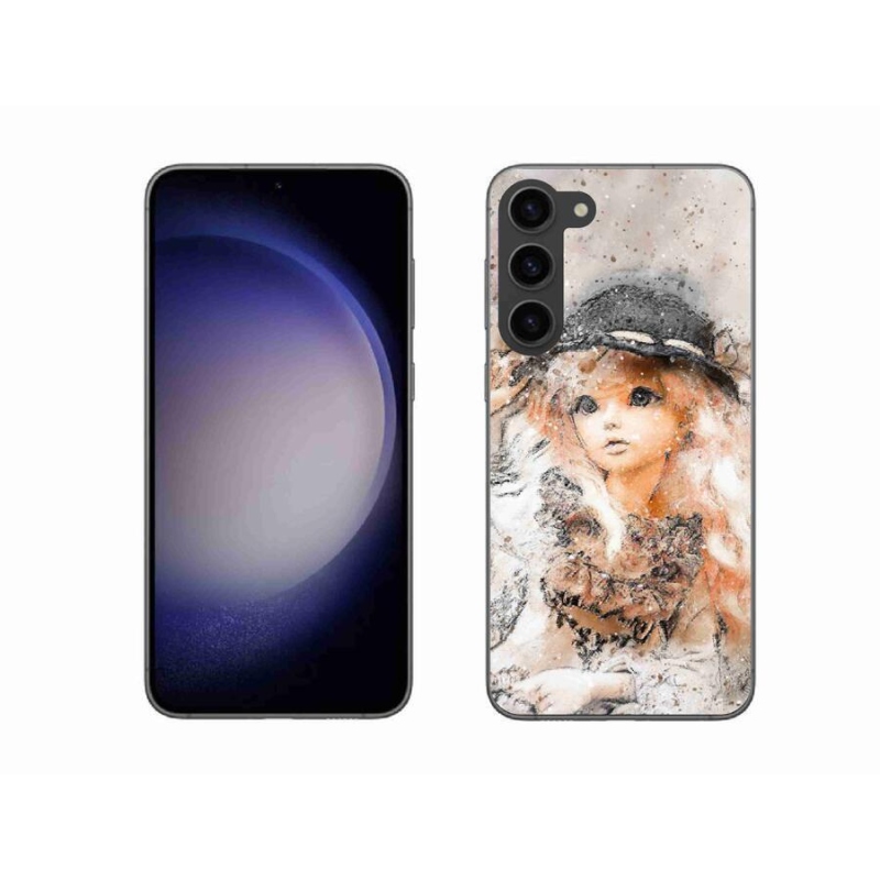 Gelový kryt mmCase na mobil Samsung Galaxy S23+ 5G - holčička s kloboukem