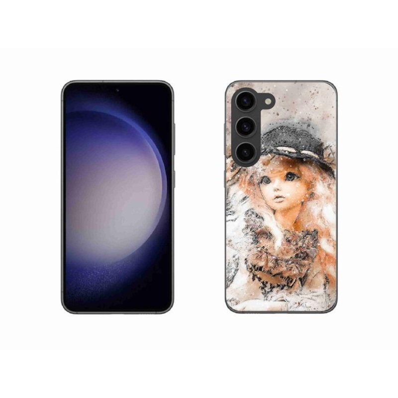 Gelový kryt mmCase na mobil Samsung Galaxy S23 5G - holčička s kloboukem