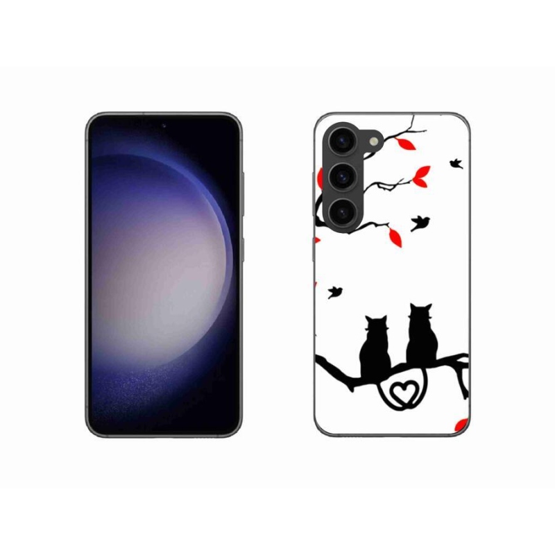 Gelový kryt mmCase na mobil Samsung Galaxy S23 5G - kočičí láska