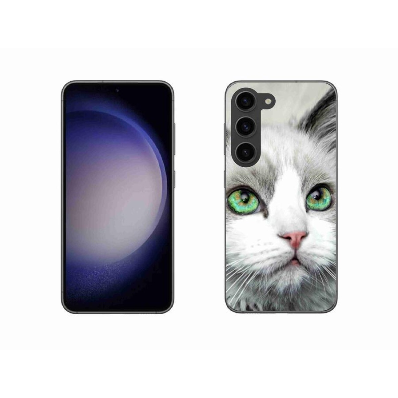Gelový kryt mmCase na mobil Samsung Galaxy S23 5G - kočičí pohled