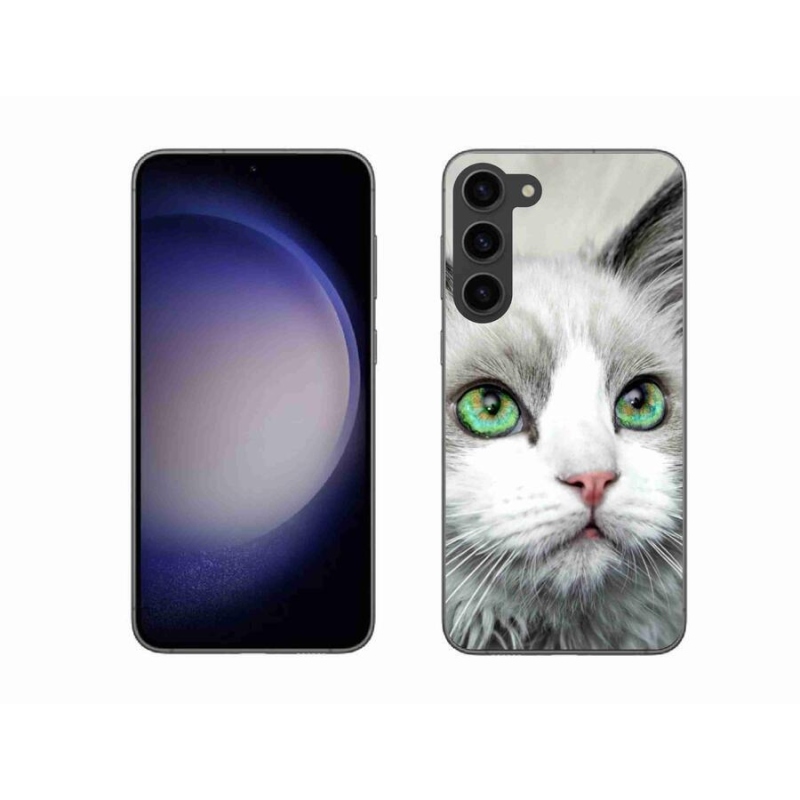 Gelový kryt mmCase na mobil Samsung Galaxy S23+ 5G - kočičí pohled