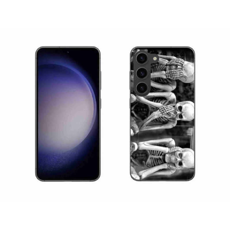 Gelový kryt mmCase na mobil Samsung Galaxy S23 5G - kostlivci