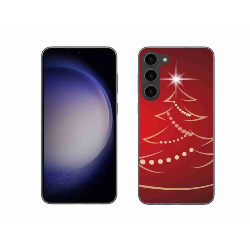 Gelový kryt mmCase na mobil Samsung Galaxy S23+ 5G - kreslený vánoční stromek