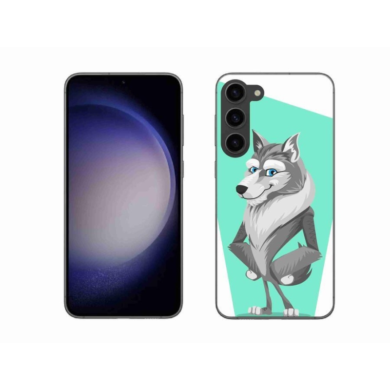 Gelový kryt mmCase na mobil Samsung Galaxy S23+ 5G - kreslený vlk