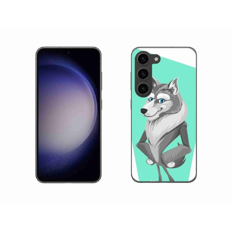 Gelový kryt mmCase na mobil Samsung Galaxy S23 5G - kreslený vlk