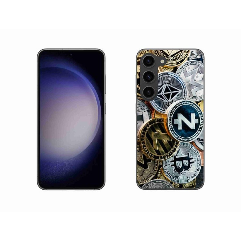 Gelový kryt mmCase na mobil Samsung Galaxy S23 5G - kryptoměny