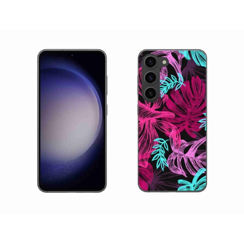 Gelový kryt mmCase na mobil Samsung Galaxy S23 5G - květiny 1