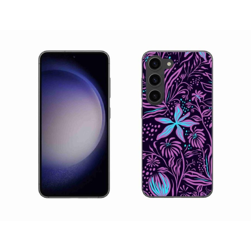 Gelový kryt mmCase na mobil Samsung Galaxy S23 5G - květiny 2