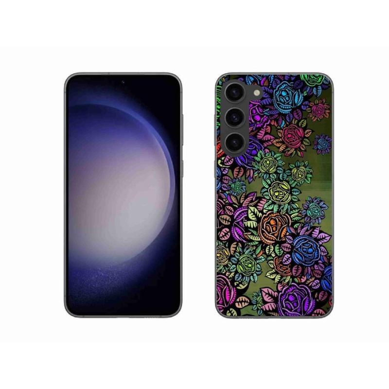 Gelový kryt mmCase na mobil Samsung Galaxy S23+ 5G - květiny 6
