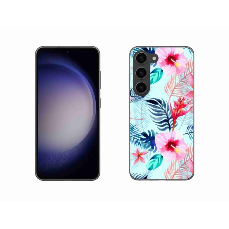 Gelový kryt mmCase na mobil Samsung Galaxy S23 5G - květiny