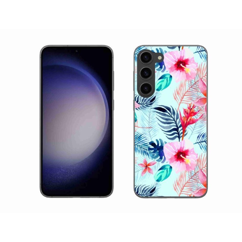 Gelový kryt mmCase na mobil Samsung Galaxy S23+ 5G - květiny
