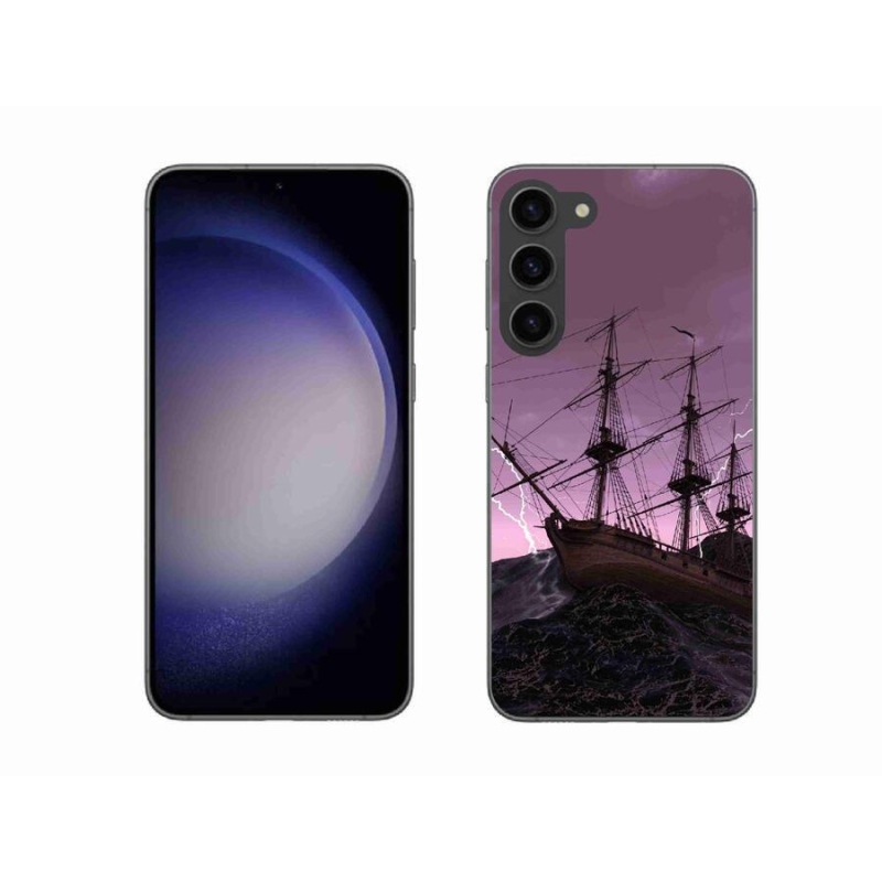 Gelový kryt mmCase na mobil Samsung Galaxy S23+ 5G - loď v bouři