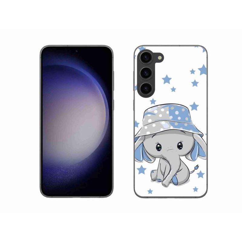 Gelový kryt mmCase na mobil Samsung Galaxy S23+ 5G - modrý slon