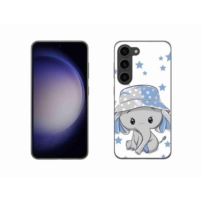 Gelový kryt mmCase na mobil Samsung Galaxy S23 5G - modrý slon