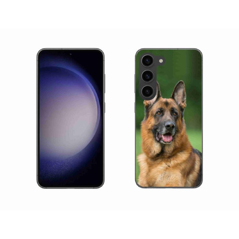 Gelový kryt mmCase na mobil Samsung Galaxy S23 5G - německý ovčák