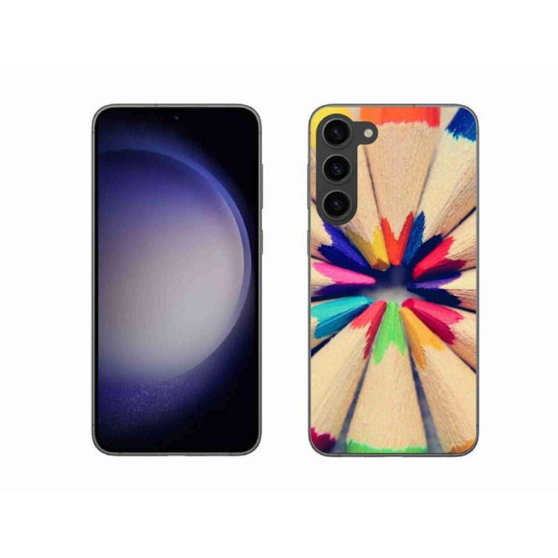 Gelový kryt mmCase na mobil Samsung Galaxy S23+ 5G - pastelky