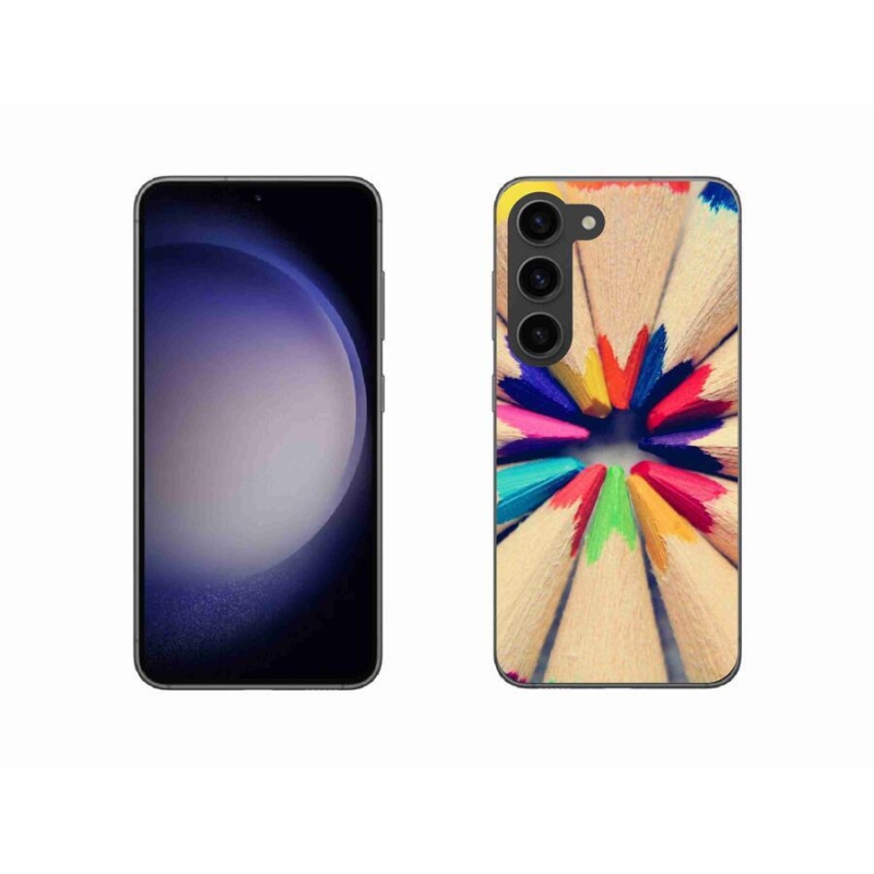 Gelový kryt mmCase na mobil Samsung Galaxy S23 5G - pastelky
