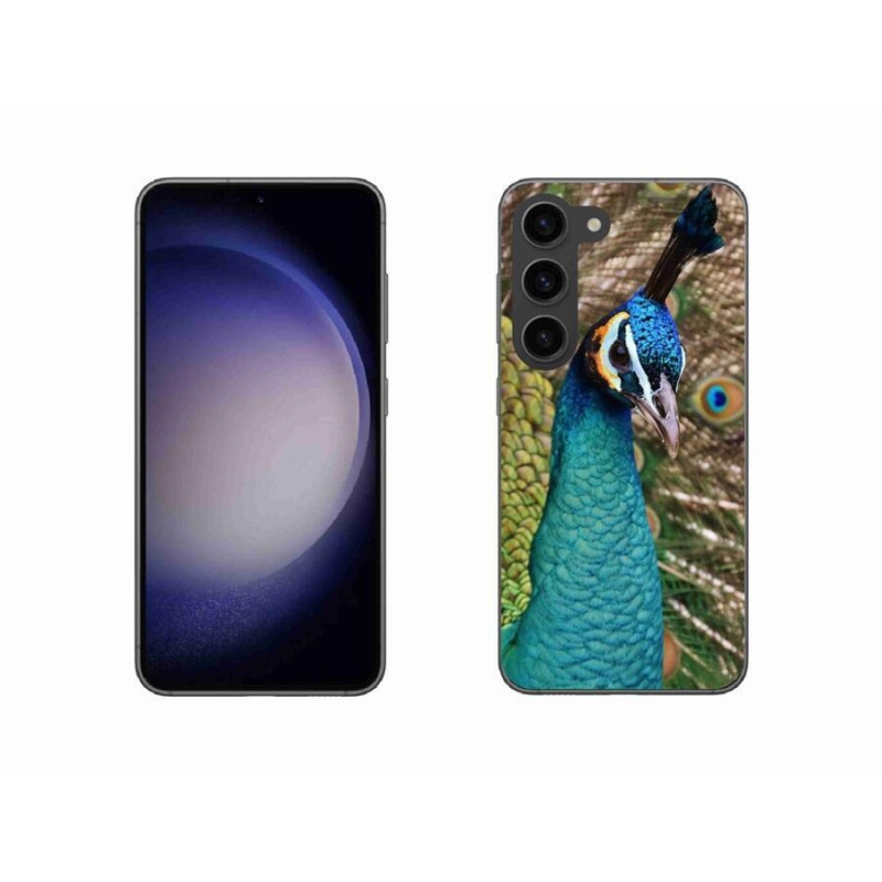 Gelový kryt mmCase na mobil Samsung Galaxy S23 5G - páv