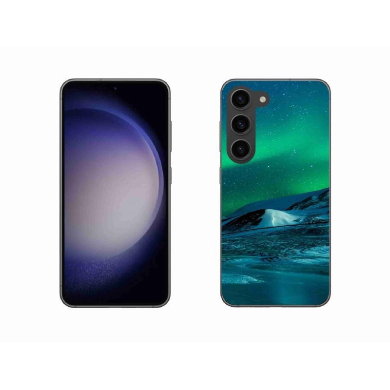 Gelový kryt mmCase na mobil Samsung Galaxy S23 5G - polární záře