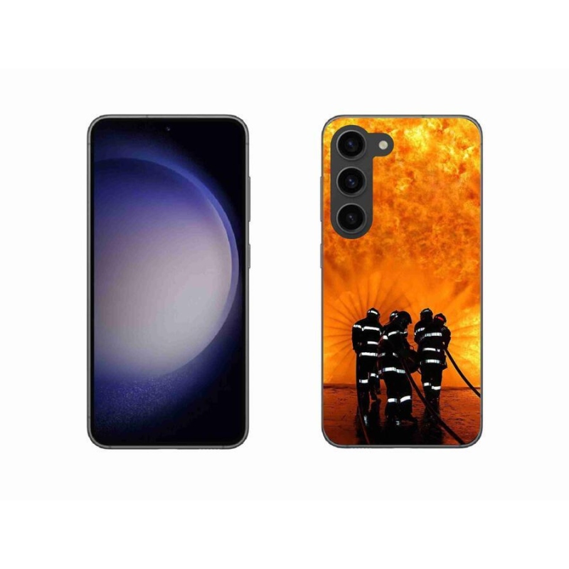 Gelový kryt mmCase na mobil Samsung Galaxy S23 5G - požár