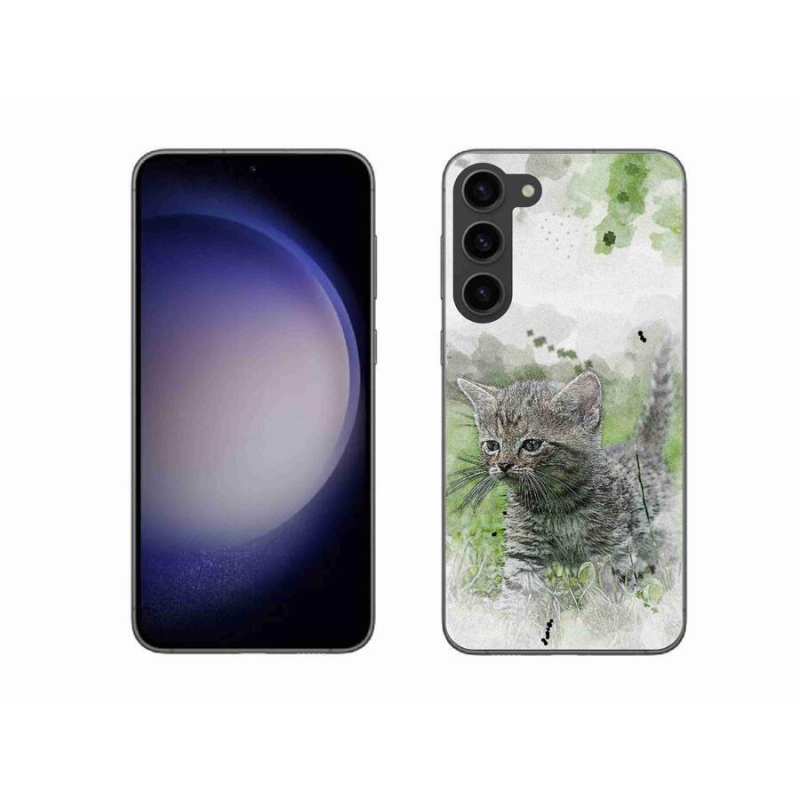 Gelový kryt mmCase na mobil Samsung Galaxy S23+ 5G - roztomilé kotě 1