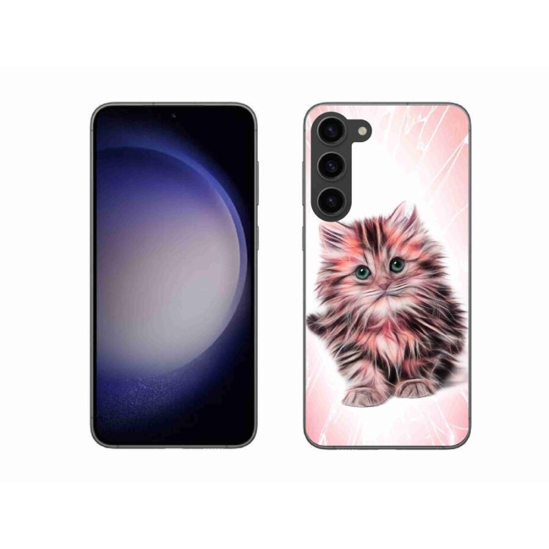 Gelový kryt mmCase na mobil Samsung Galaxy S23+ 5G - roztomilé kotě