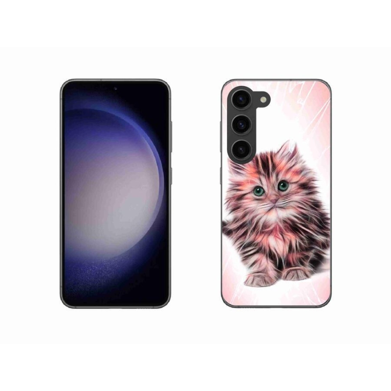 Gelový kryt mmCase na mobil Samsung Galaxy S23 5G - roztomilé kotě