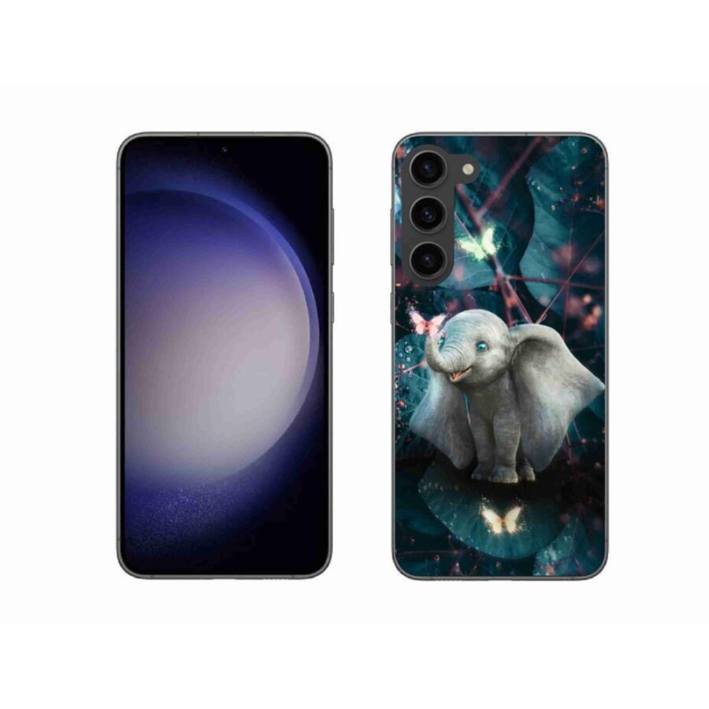Gelový kryt mmCase na mobil Samsung Galaxy S23+ 5G - roztomilý slon