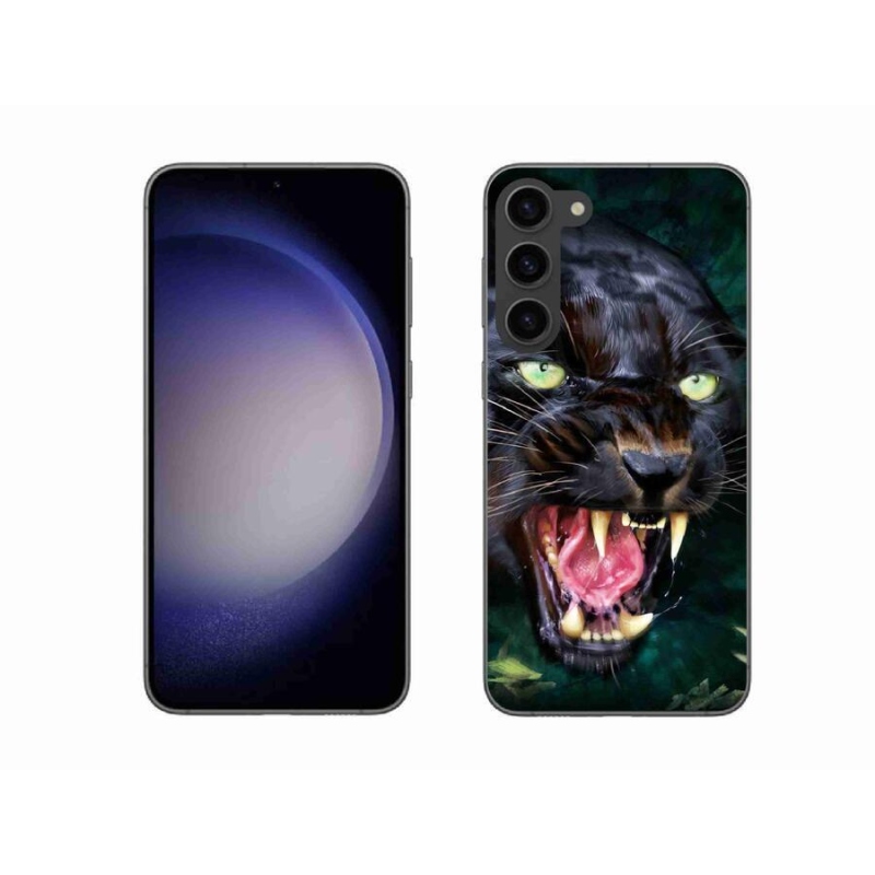 Gelový kryt mmCase na mobil Samsung Galaxy S23+ 5G - rozzuřený černý panter