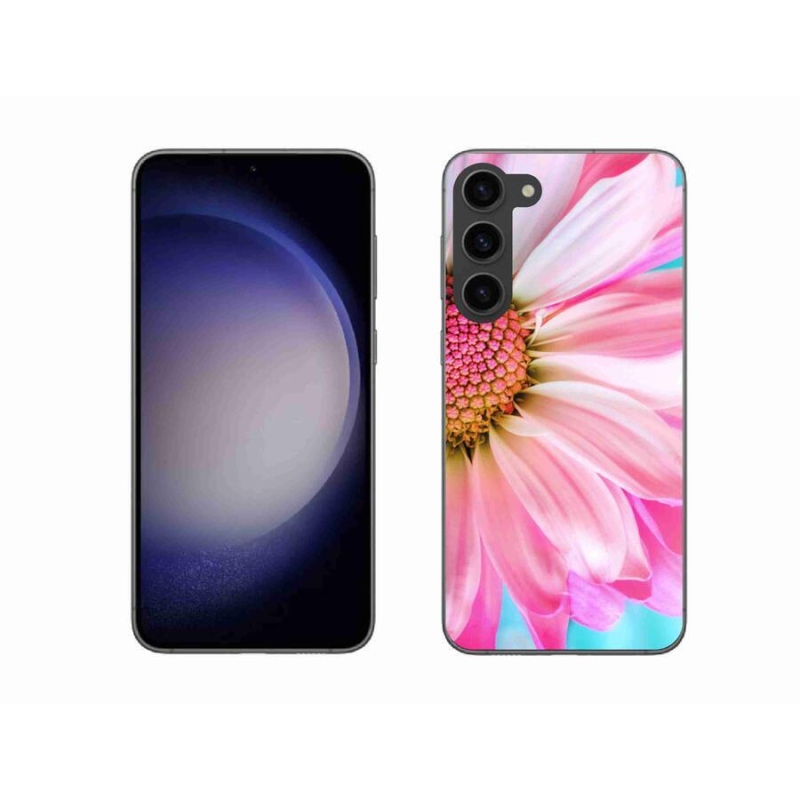 Gelový kryt mmCase na mobil Samsung Galaxy S23+ 5G - růžová květina