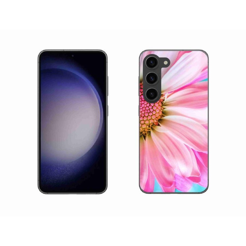 Gelový kryt mmCase na mobil Samsung Galaxy S23 5G - růžová květina