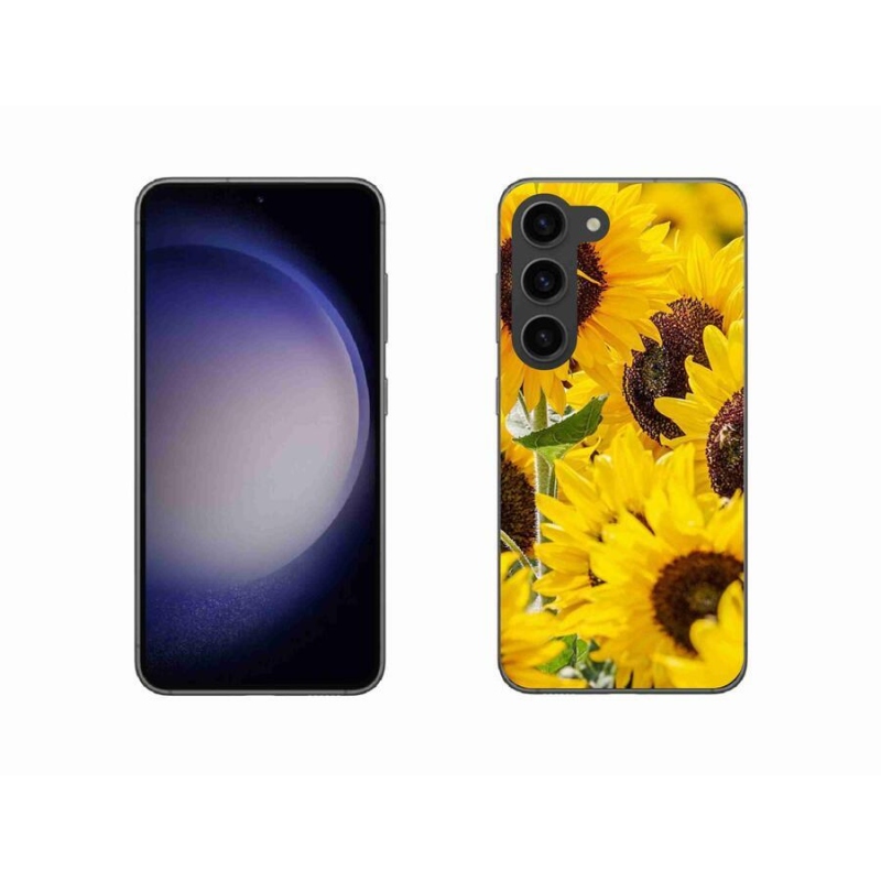 Gelový kryt mmCase na mobil Samsung Galaxy S23 5G - slunečnice