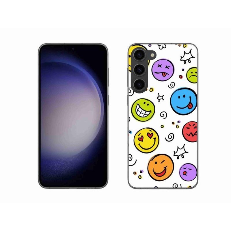 Gelový kryt mmCase na mobil Samsung Galaxy S23+ 5G - smajlíci