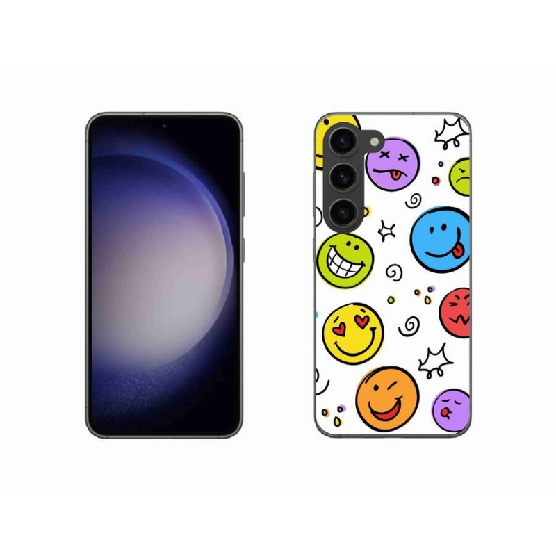 Gelový kryt mmCase na mobil Samsung Galaxy S23 5G - smajlíci