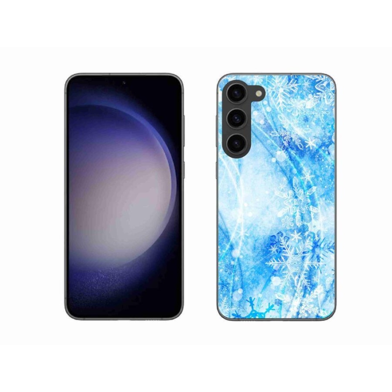 Gelový kryt mmCase na mobil Samsung Galaxy S23+ 5G - sněhové vločky