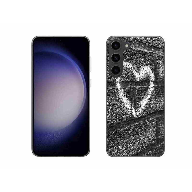 Gelový kryt mmCase na mobil Samsung Galaxy S23+ 5G - srdce na zdi